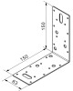 Expamet Angle Bracket Light Duty 150 x 150 x 63mm (AB15015063) Expamet Angle Bracket Light Duty 150 x 150 x 63mm (AB15015063)